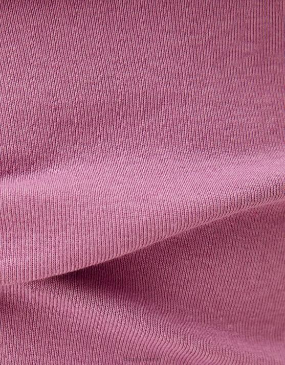 violett Bershka Frauen Tailliertes Kurzarm-T-Shirt H00J521