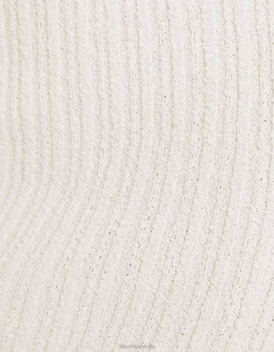 Creme Bershka Frauen Rustikales Strickoberteil H00J689