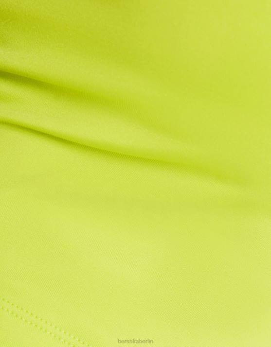 Kalk Bershka Frauen Top mit breiten Trägern H00J798