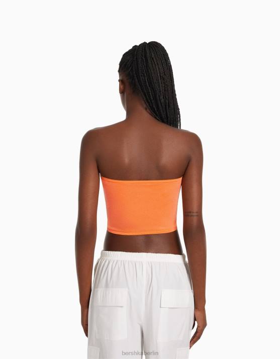 Koralle Bershka Frauen Nahtloses Bandeau-Top H00J824