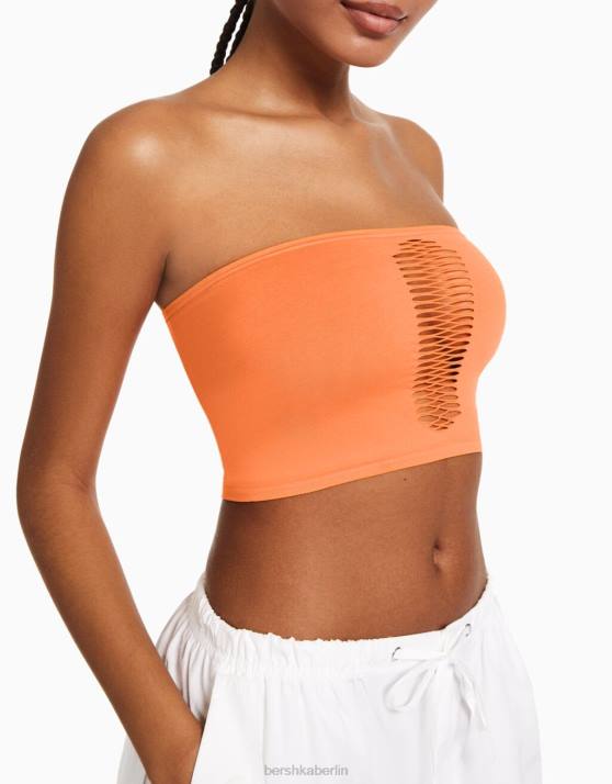 Koralle Bershka Frauen Nahtloses Bandeau-Top H00J826