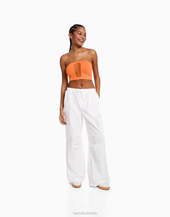 Koralle Bershka Frauen Nahtloses Bandeau-Top H00J826