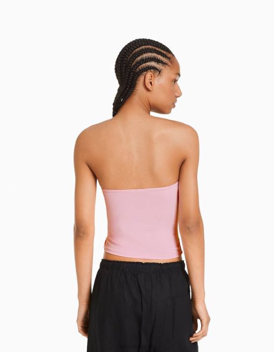 Rosa Bershka Frauen Bandeau-Top H00J666