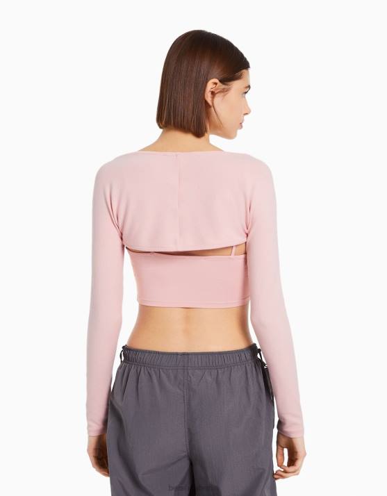 Rosa Bershka Frauen einfache Armstulpen H00J775