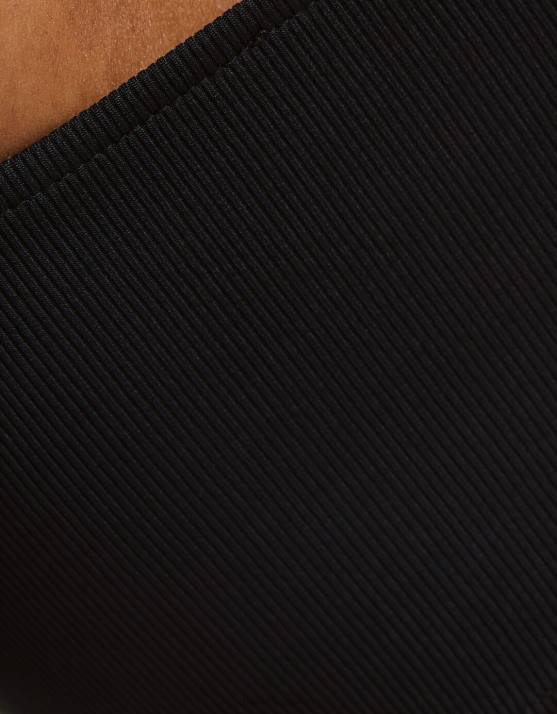 Schwarz Bershka Frauen Ärmelloses, asymmetrisches Crop-Top H00J707