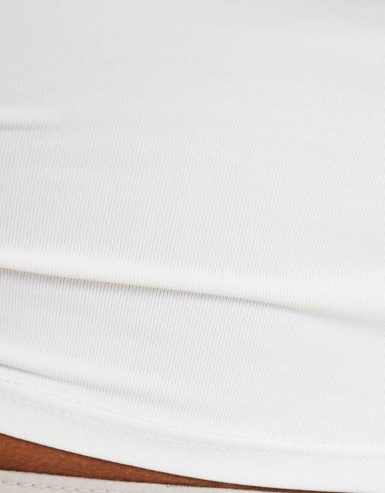 Weiss Bershka Frauen Crop-Top mit Trägern H00J817