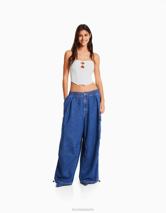 Weiss Bershka Frauen Korsett-Bandeau-Oberteil H00J675