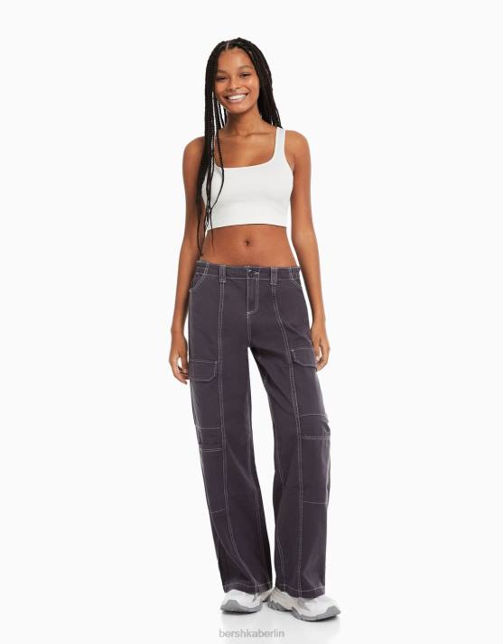 Weiss Bershka Frauen Top mit breiten Trägern H00J799