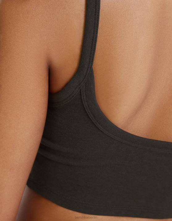 dunkelgrau Bershka Frauen Kurzes Tanktop H00J815