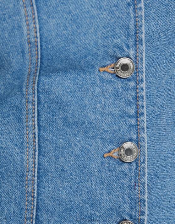 hellblau Bershka Frauen Denim-Korsett-Oberteil H00J1978