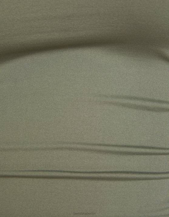 khaki Bershka Frauen Bandeau-Top H00J664