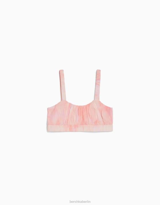 mehrfarbig Bershka Frauen Bralette-Oberteil aus Crêpe mit Trägern H00J848