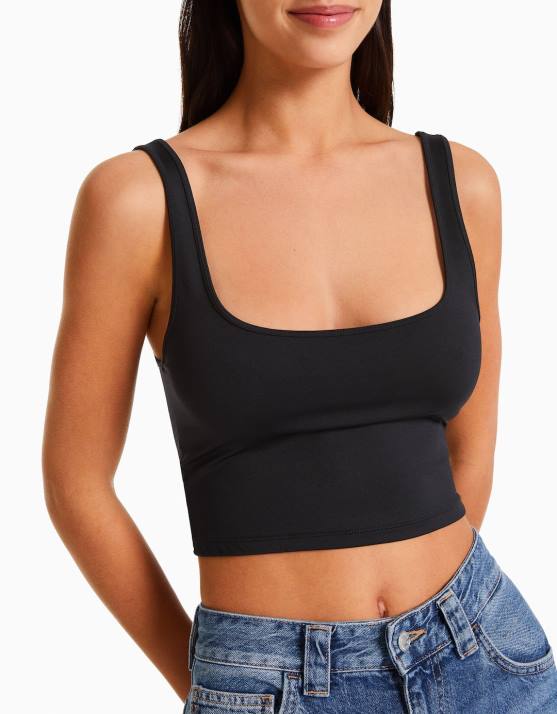 mehrfarbig Bershka Frauen Packung mit 2 Oberteilen H00J898