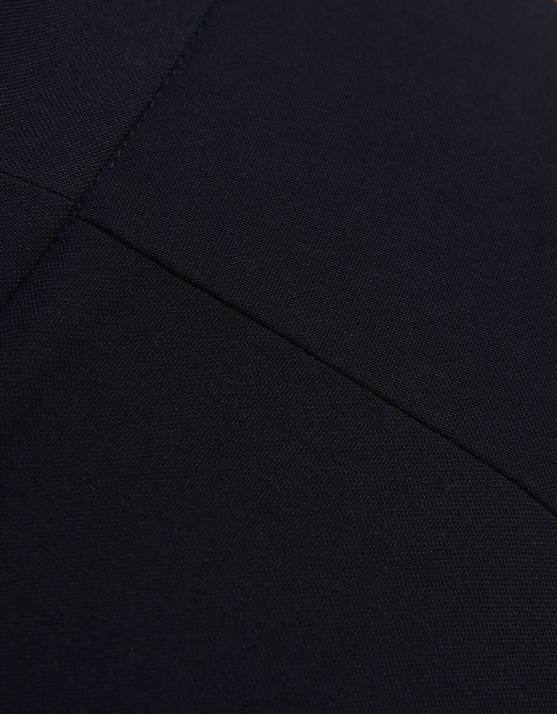 Dunkelblau Bershka Frauen maßgeschneiderte geknöpfte Weste H00J850