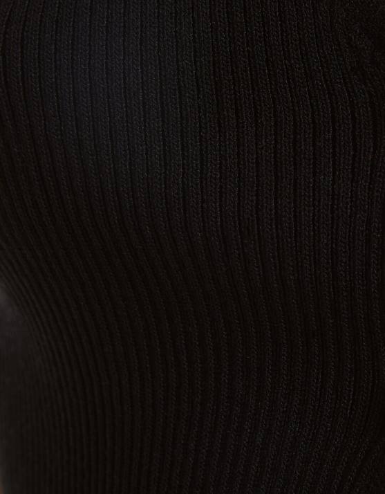 Schwarz Bershka Frauen geknöpfte Strickweste H00J657