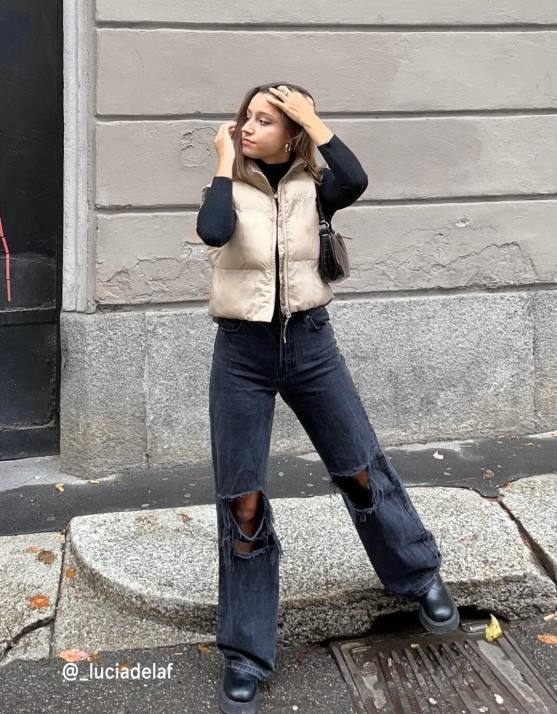 Stein Bershka Frauen Gefütterte Nylon-Pufferweste H00J1172