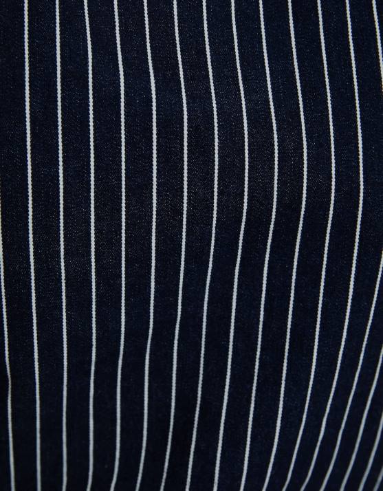 andere Bershka Frauen Nadelstreifen-Jeansweste H00J864