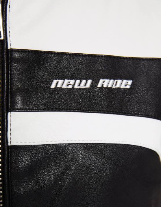 andere Bershka Frauen Rennweste aus Kunstleder H00J1153