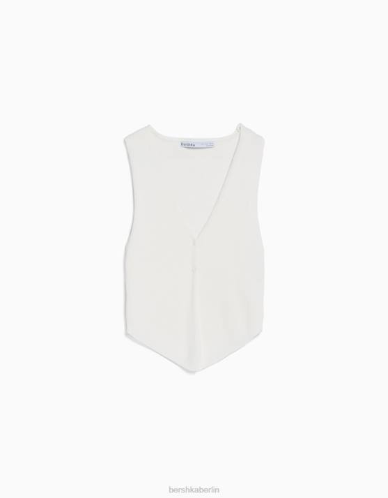 exklusiv Bershka Frauen geknöpfte Strickweste H00J658