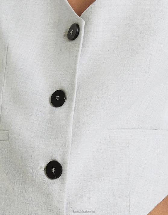 grau Bershka Frauen Maßgeschneiderter Weste-Body H00J863