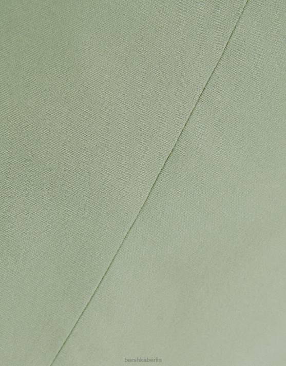 khaki Bershka Frauen maßgeschneiderte geknöpfte Weste H00J1196