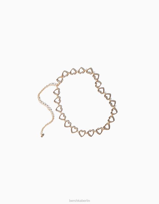Gold Bershka Frauen Herzkettengürtel H00J2544