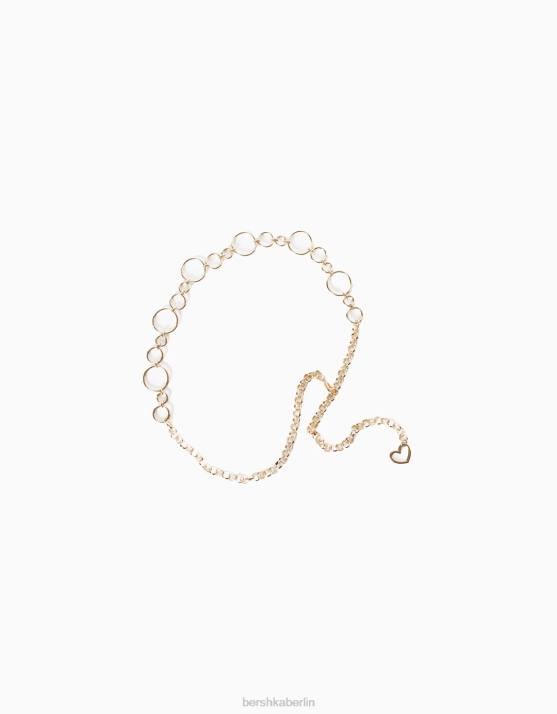 Gold Bershka Frauen Kettengürtel mit Ringen H00J2543