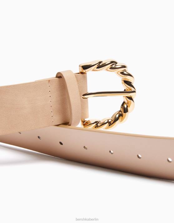 Kamel Bershka Frauen Gürtel mit Schnallendetail H00J2551