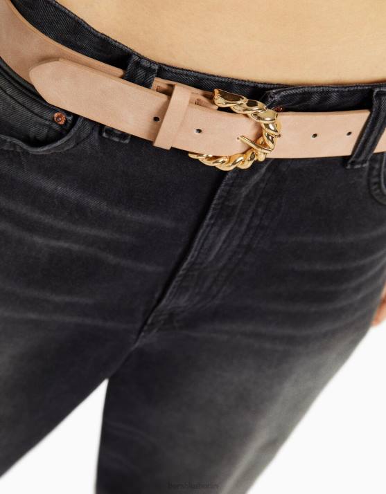 Kamel Bershka Frauen Gürtel mit Schnallendetail H00J2551