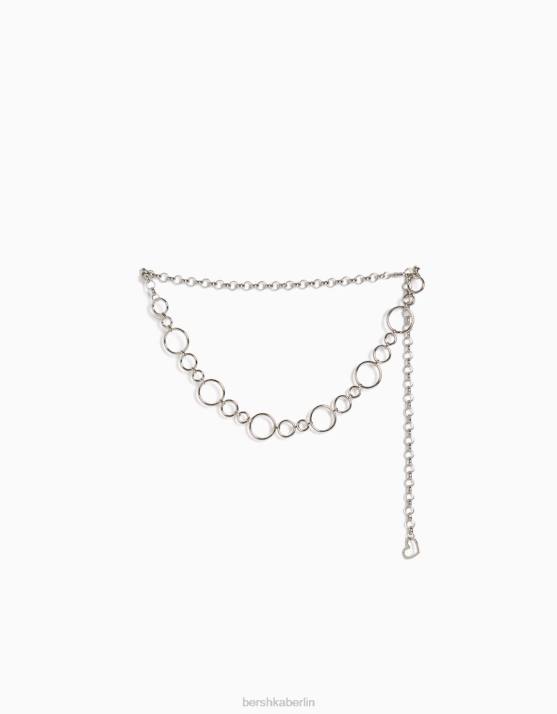 Silber Bershka Frauen Kettengürtel mit Ringen H00J2545