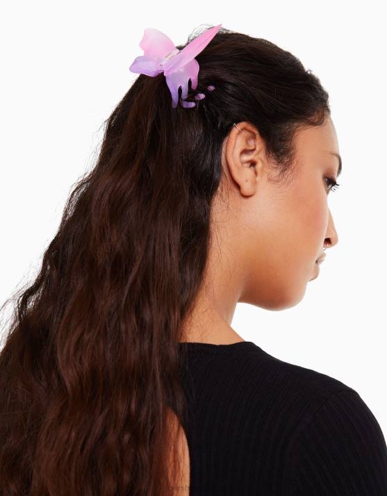 Gelb Bershka Frauen Schmetterlings-Haarspange H00J2571