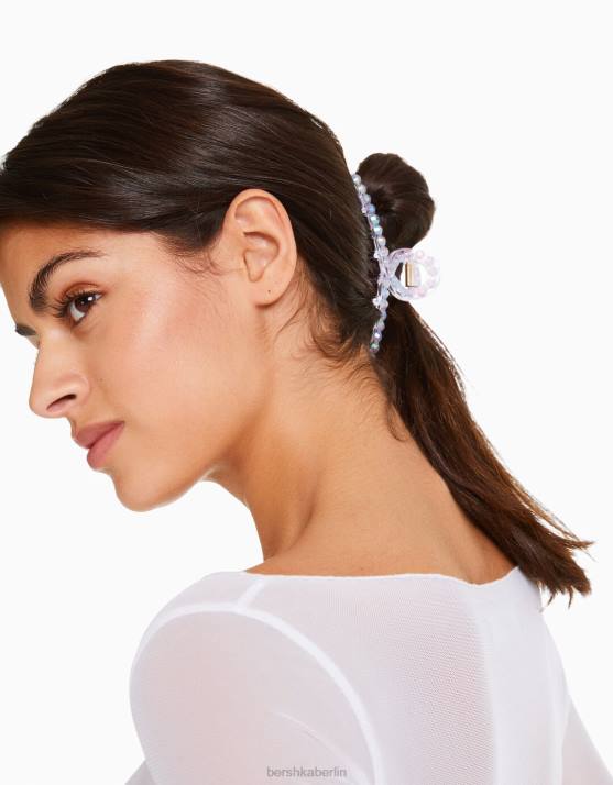 violett Bershka Frauen transparente Haarspange H00J2568