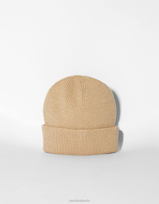Sand Bershka Frauen kurze Mütze H00J2559