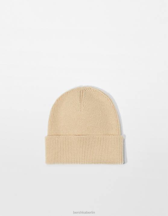 Sand Bershka Frauen kurze Mütze H00J2559