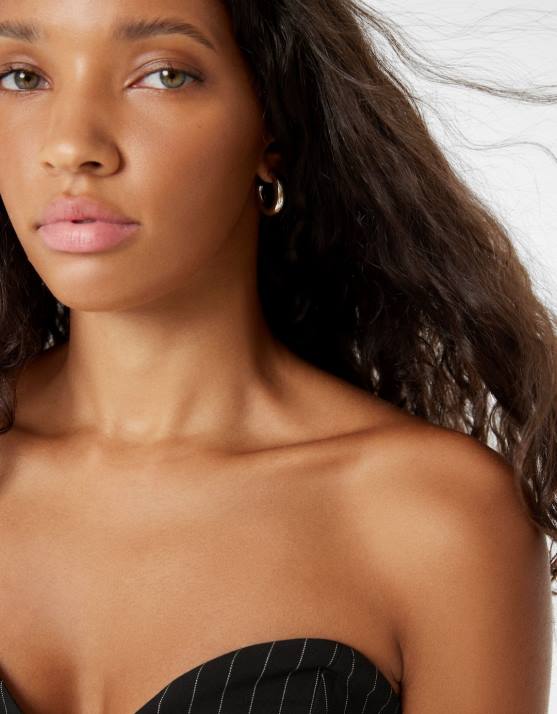 Gold Bershka Frauen 7er-Pack Creolen H00J2513