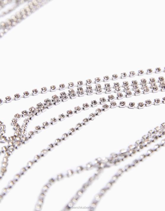 Gold Bershka Frauen Bralette mit Strasssteinen H00J1867