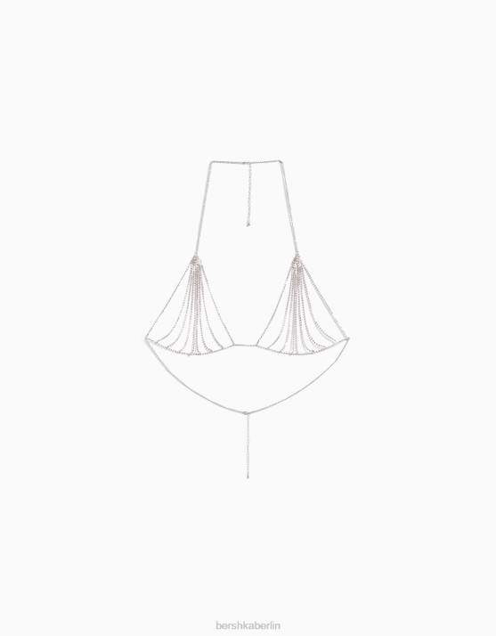 Gold Bershka Frauen Bralette mit Strasssteinen H00J1867