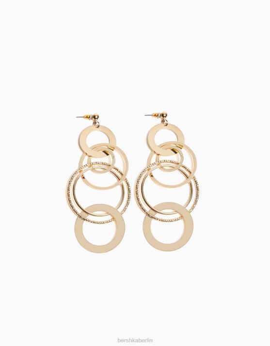 Gold Bershka Frauen Kugel-Kaskaden-Ohrringe H00J2454