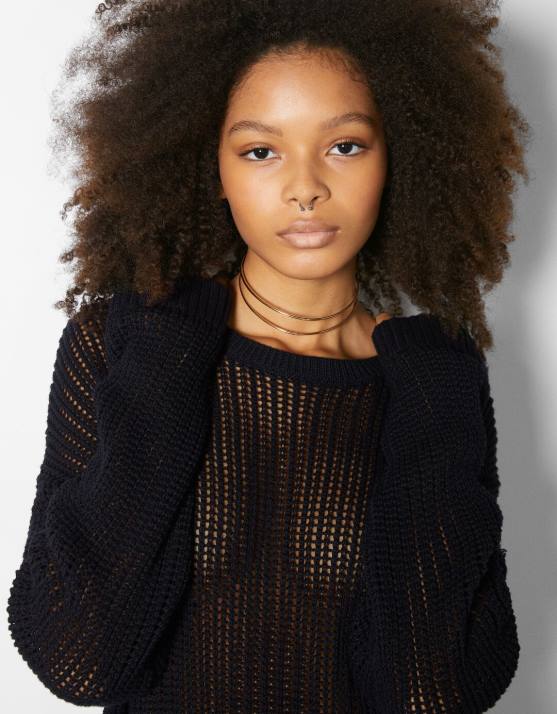 Gold Bershka Frauen goldfarbene Halskette H00J2502