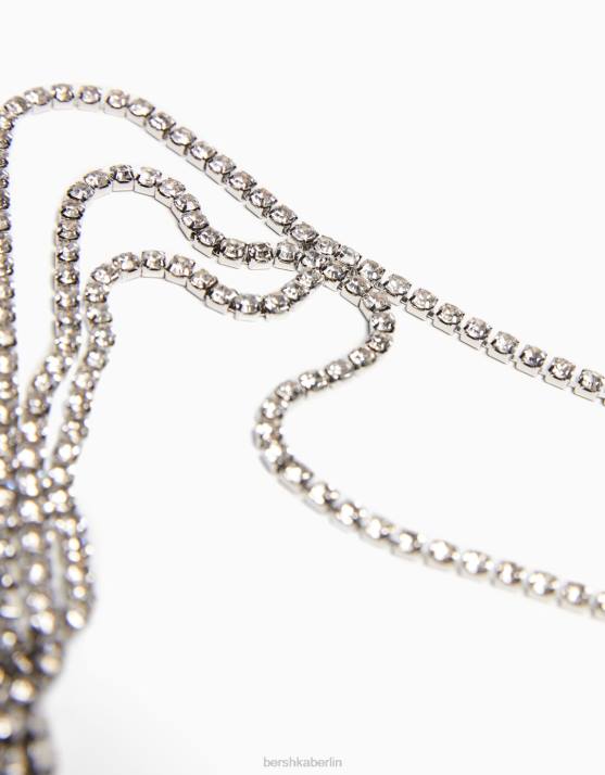 Silber Bershka Frauen Strass-Haarschmuck H00J1866
