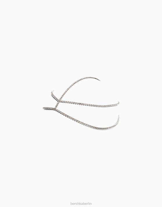 Silber Bershka Frauen Strass-Haarschmuck H00J1866