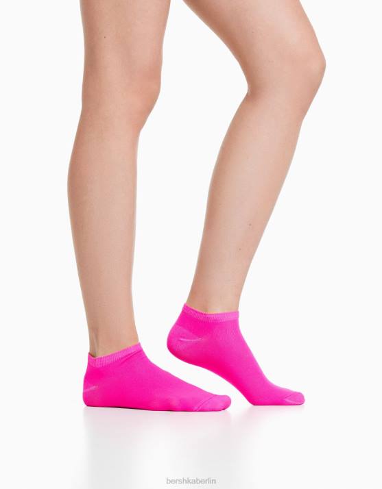 Rosa Bershka Frauen 2er-Pack Neonsocken H00J2588