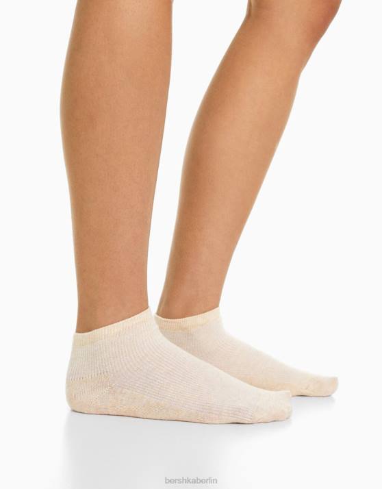 Sand Bershka Frauen 4er-Pack Knöchelsocken H00J2590