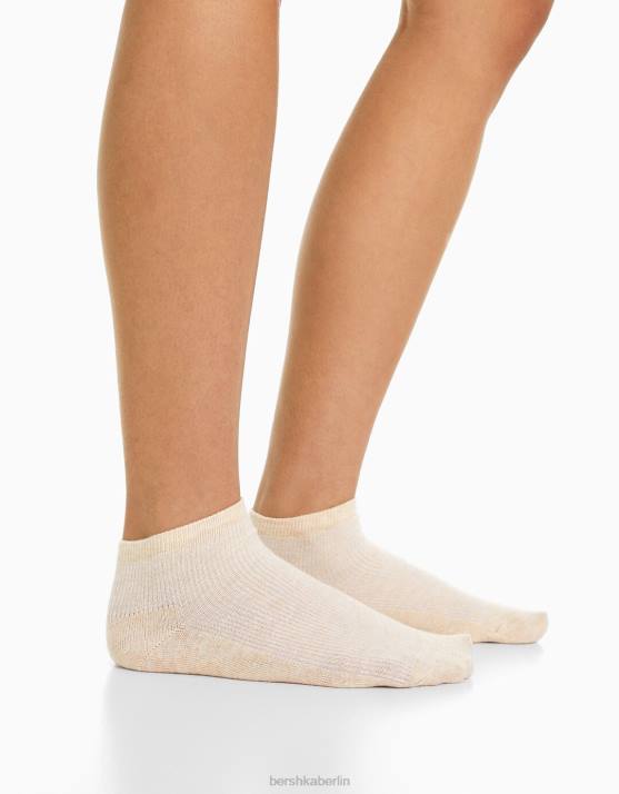 Sand Bershka Frauen 4er-Pack Knöchelsocken H00J2592