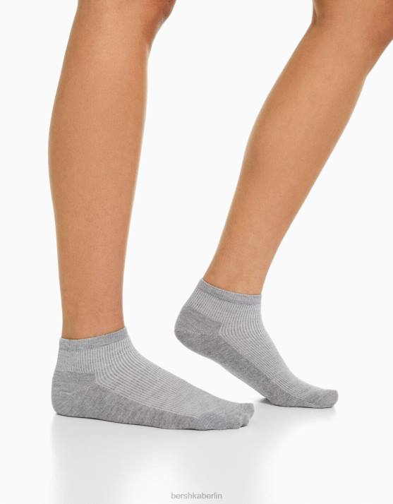 Sand Bershka Frauen 4er-Pack Knöchelsocken H00J2592