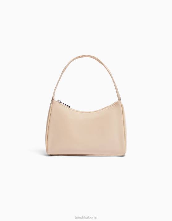 Beige Bershka Frauen Umhängetasche aus Stoff H00J2344