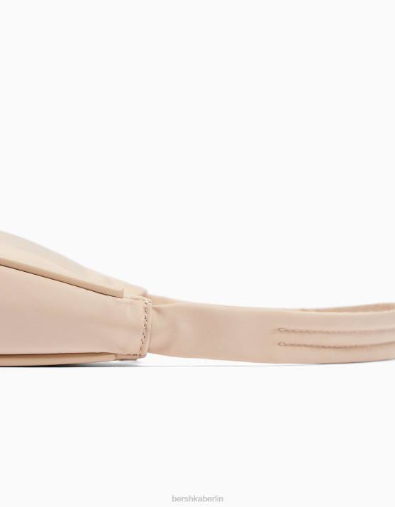 Beige Bershka Frauen Umhängetasche aus Stoff H00J2344