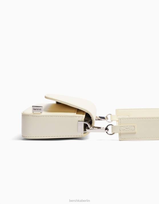 Creme Bershka Frauen Strukturierte Umhängetasche H00J2348