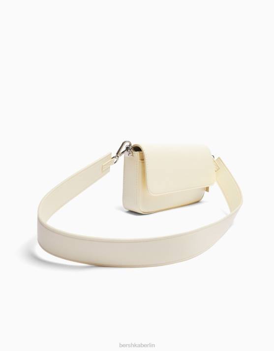 Creme Bershka Frauen Strukturierte Umhängetasche H00J2348