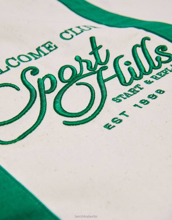 Creme Bershka Frauen bedruckte Tragetasche H00J2416